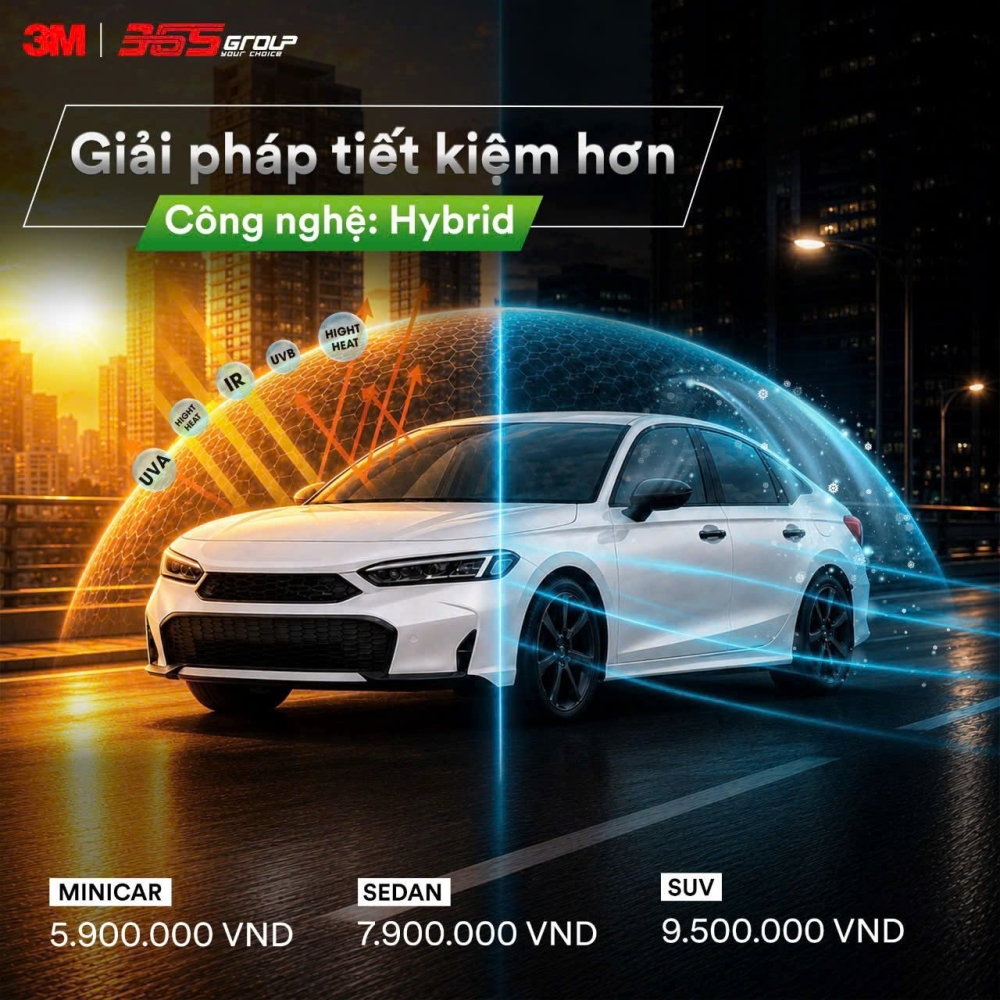 Phim Cách Nhiệt 3M Ceramic Hybrid