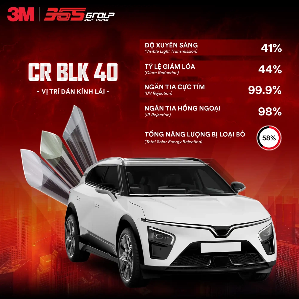 Phim cách nhiệt 3M CR BLK 40