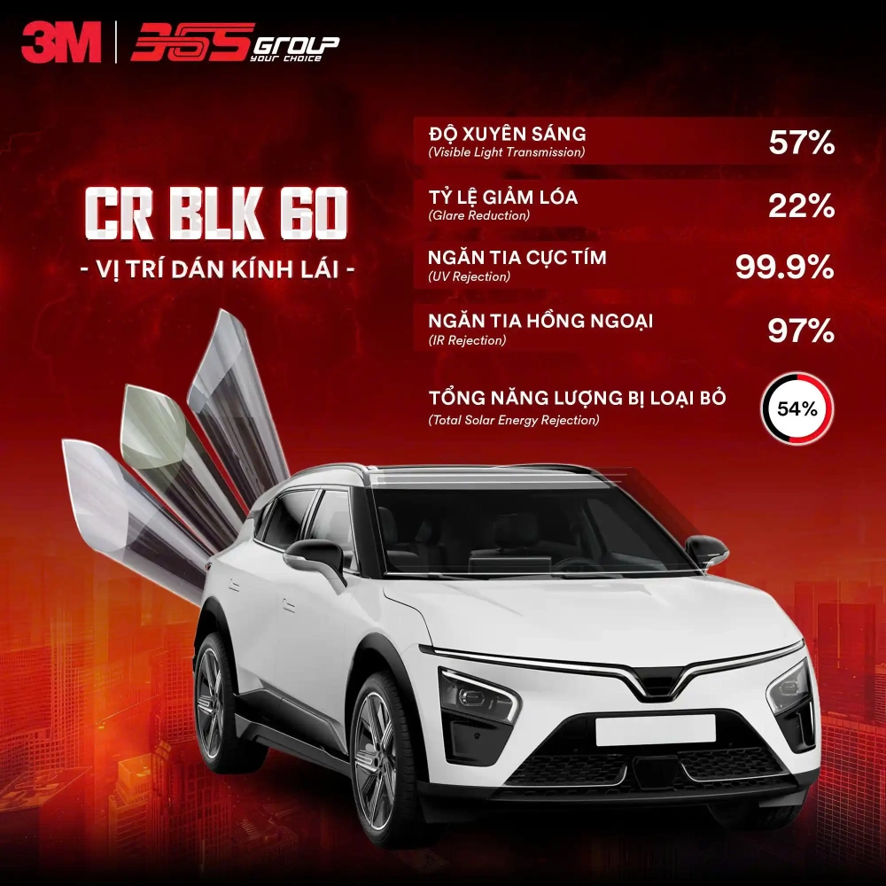 Phim cách nhiệt 3M CR BLK 60