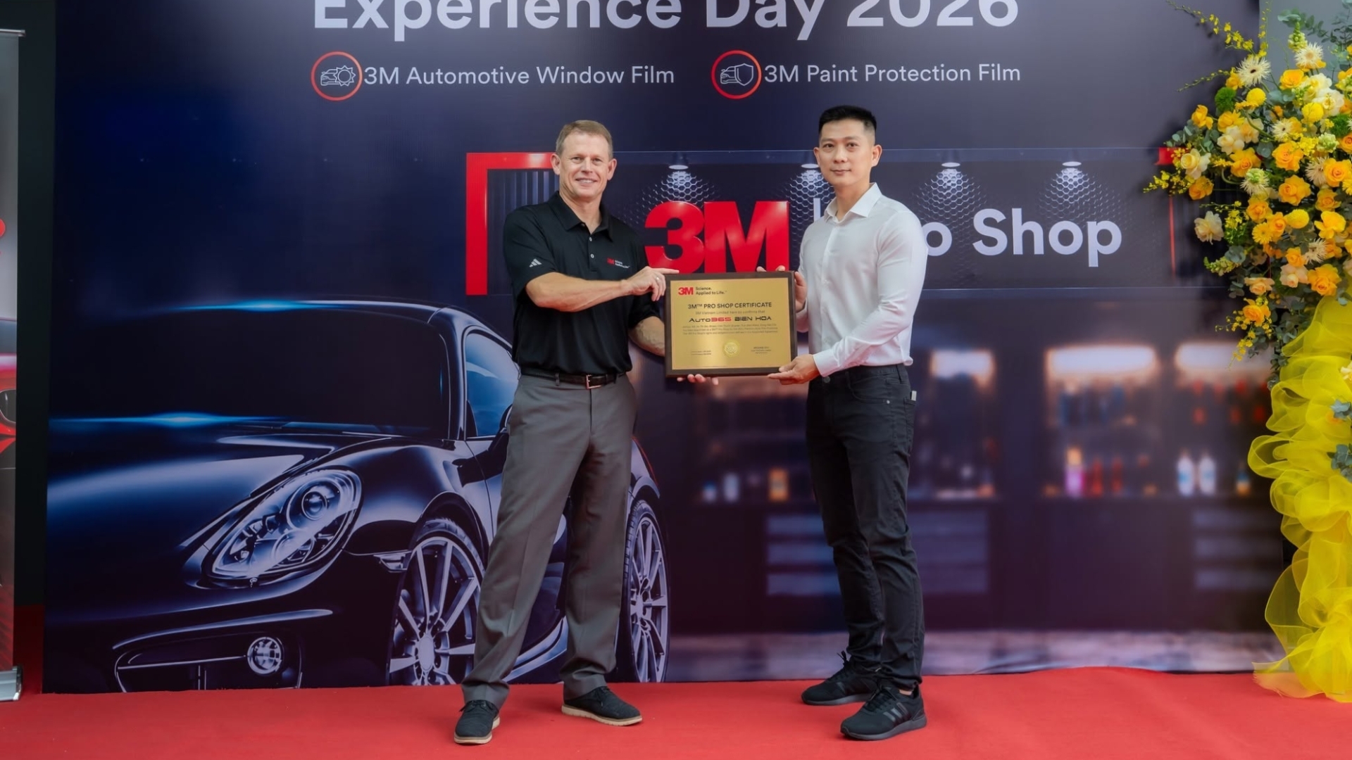 3M Pro Shop Auto365 Biên Hòa Chính Thức Nhận Chứng Nhận Từ Đại Diện 3M Global