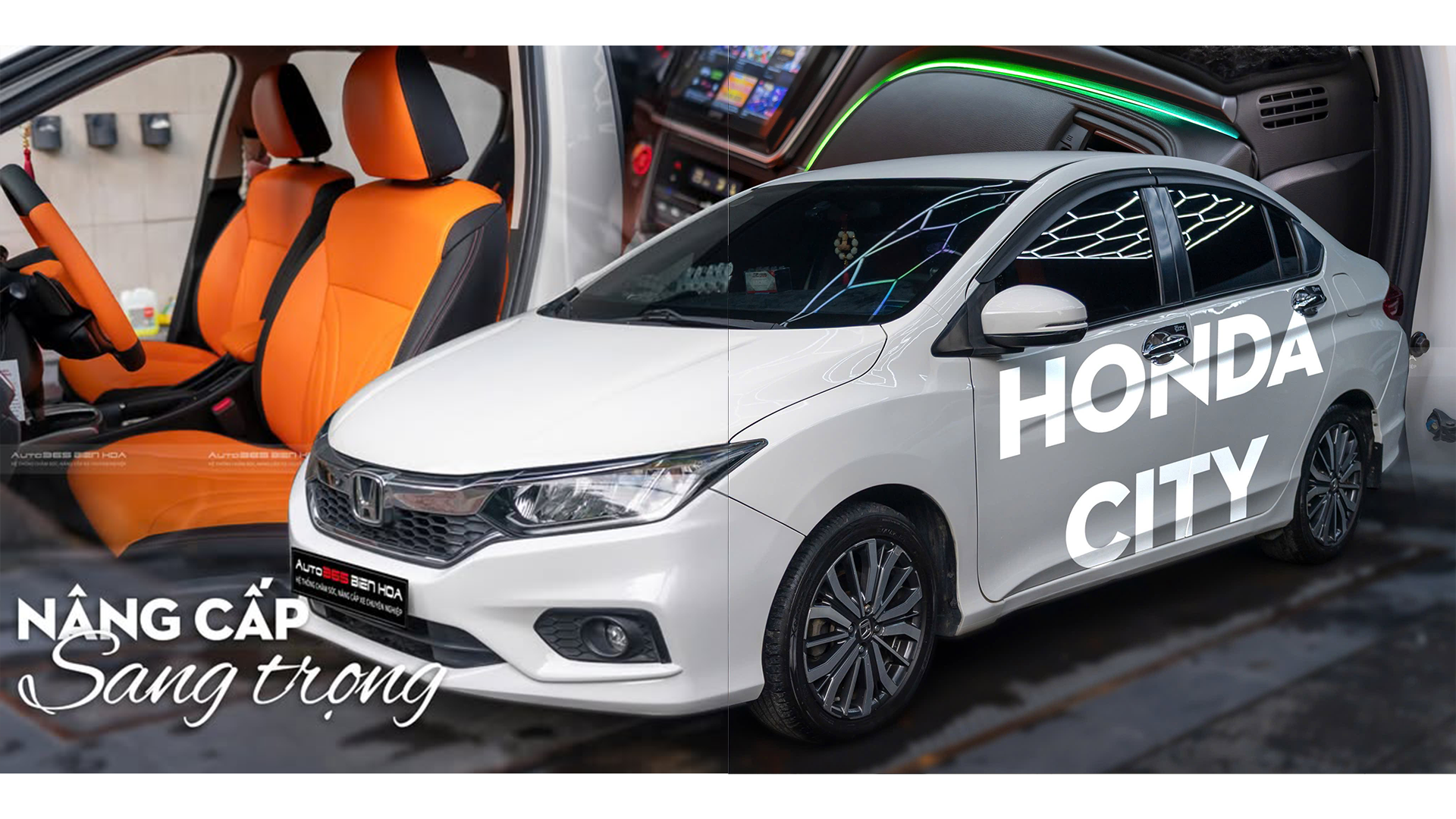 Honda City Thay Đổi Diện Mạo Nội Thất Với Da Nappa Cam Hermès Và LED Viền